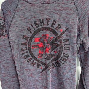 American Fighter Charcoal and Crimson Sweatshirt